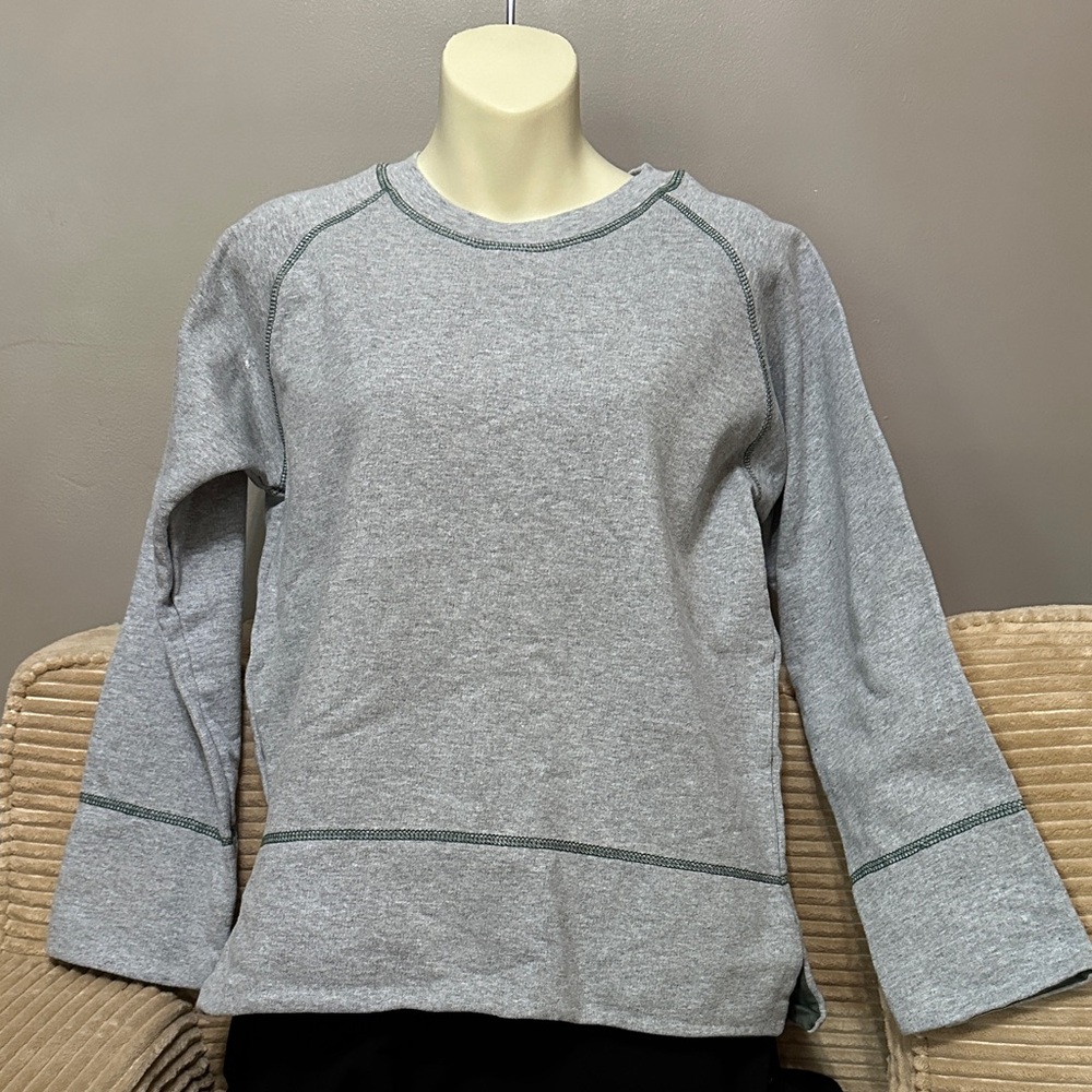Harley-Davidson Gray Sweatshirt with Green Stitching Medium